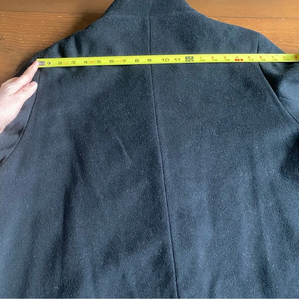 Cinzia Rocca Women’s Black Wool Angora Collared Walking Dress Coat Size 16 US - Picture 15 of 16